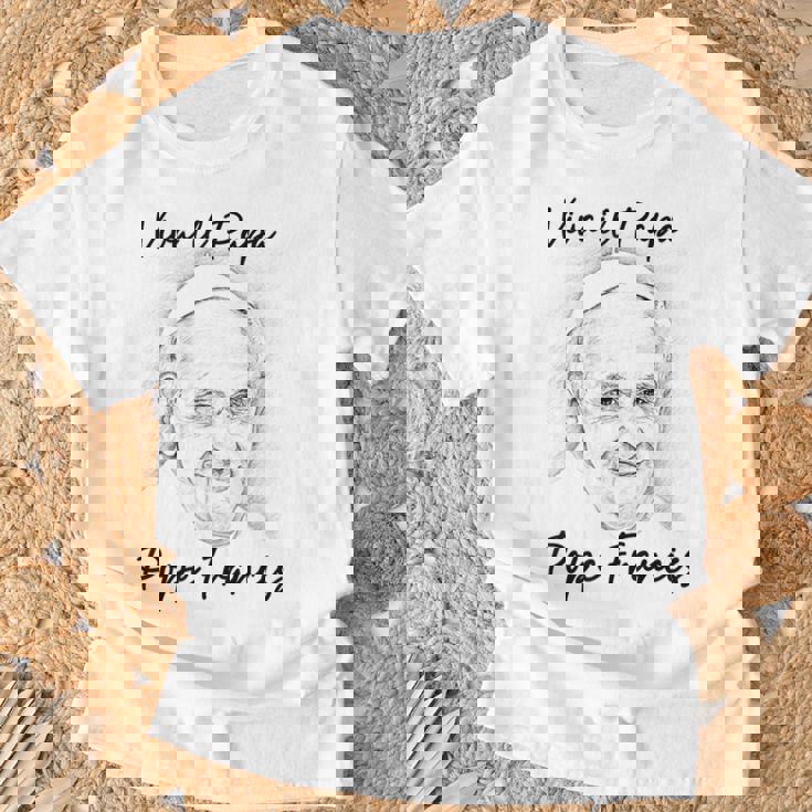 教皇フランシスコ クリスチャン カトリック ビバ イル パパ 教皇 フランシスコ Tシャツ 高齢者への贈り物