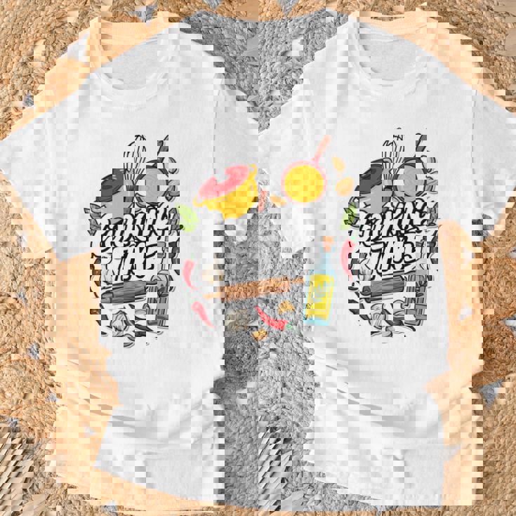 料理の日 宗教料理 シェフ向け 料理 男性 女性 長袖tシャツ Tシャツ 高齢者への贈り物