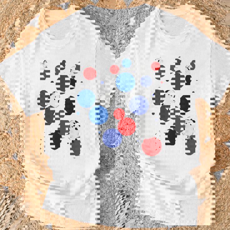 日本の野鳥 シマエナガ 赤 青 ドット 丸 水玉 関西 イベント 家族 お揃い Tシャツ 高齢者への贈り物