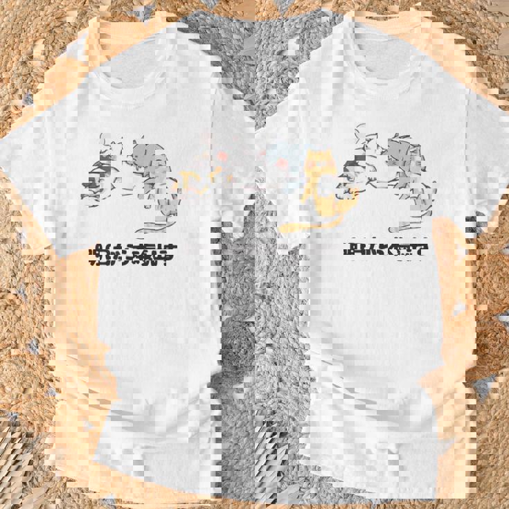 明日から本気出す おもしろ 猫好き ねこ好き ネコ好き 面白い ねこ ネコ 猫 メンズ レディース Tシャツ 高齢者への贈り物