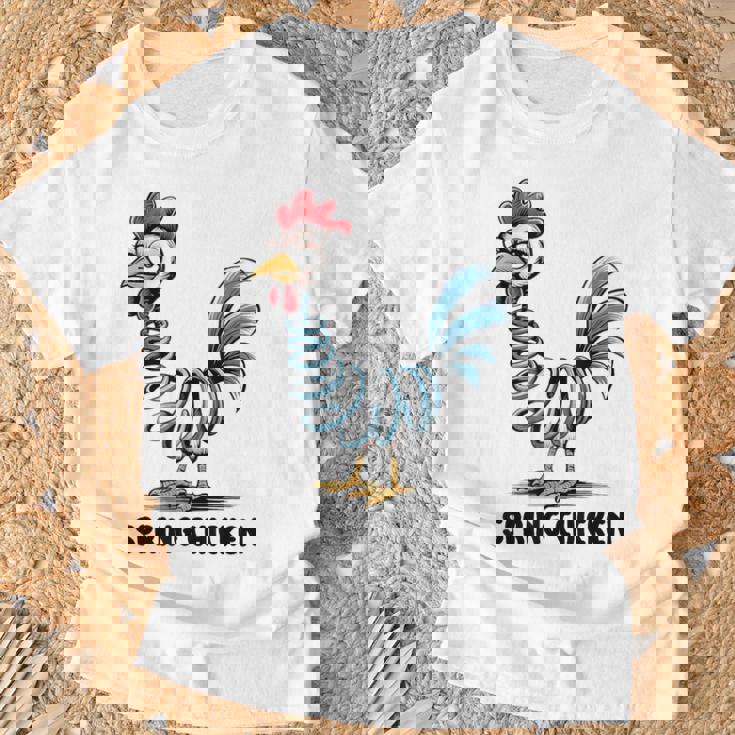 春のチキンチキンポゴスティックファニーチキン Tシャツ 高齢者への贈り物