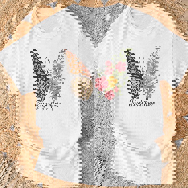 最高のママ史上最高の母の日祝福されたママ 長袖tシャツ Tシャツ 高齢者への贈り物