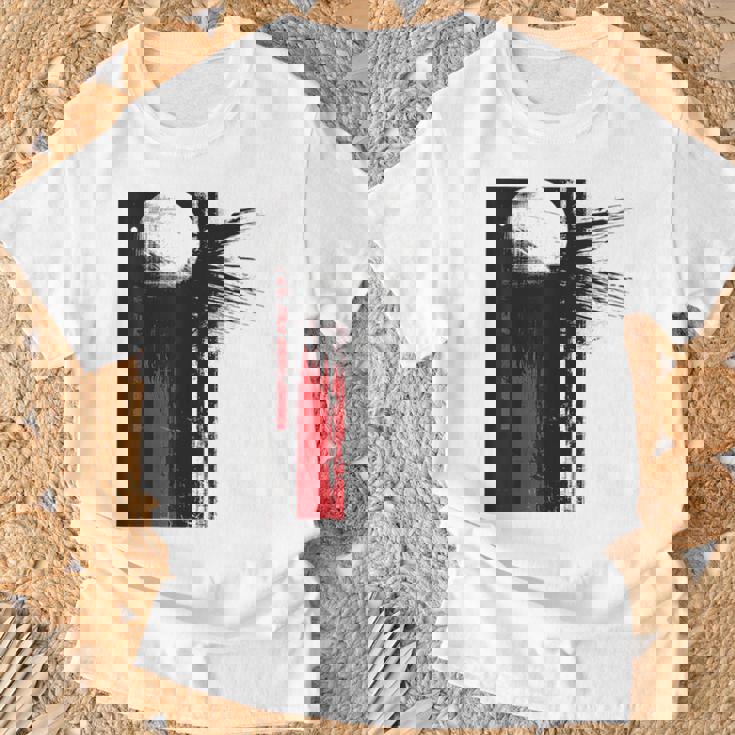 月 抽象 モチーフ 描画 アートワーク 絵画 月 Tシャツ 高齢者への贈り物