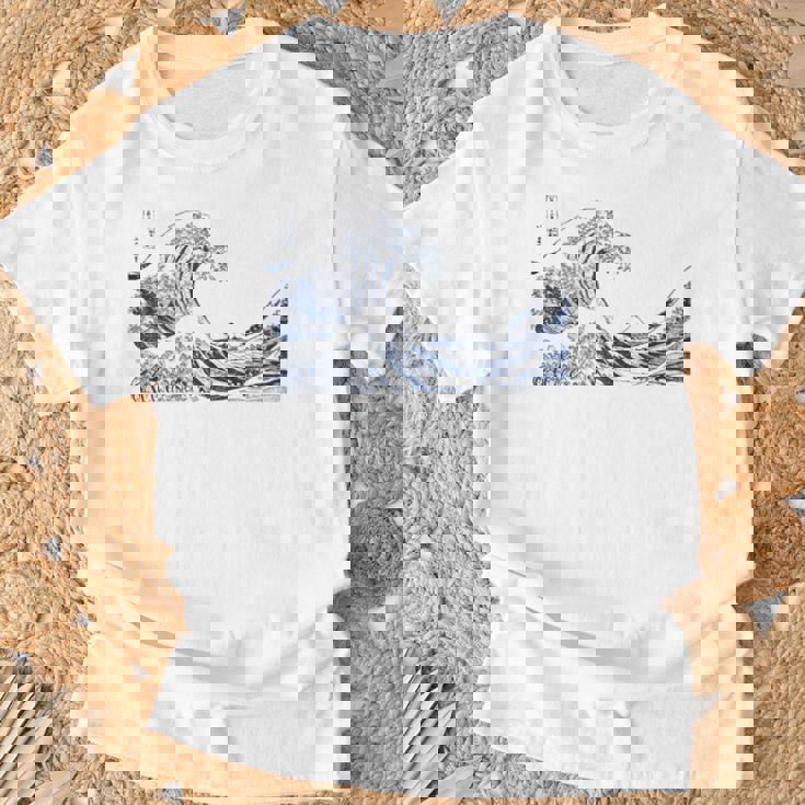 有名ヴィンテージアート グレートウェーブ 葛飾北斎 おしゃれ Tシャツ 高齢者への贈り物