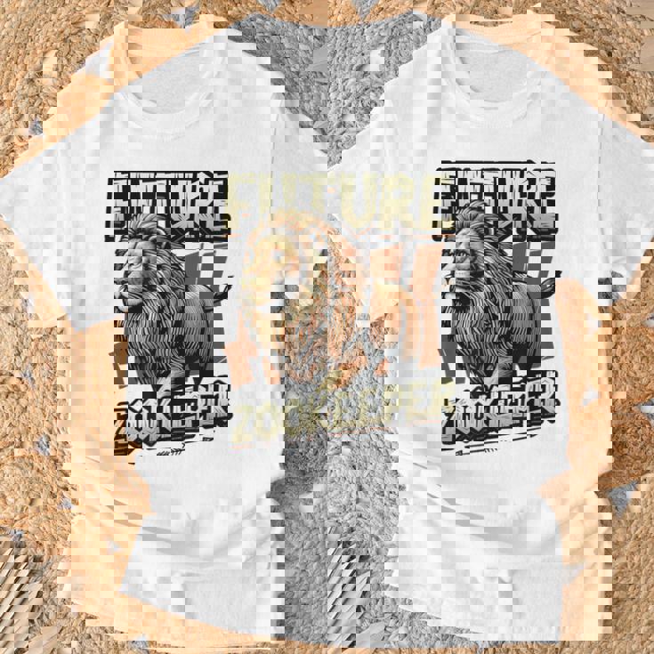 未来の飼育係ライオンの恋人 Tシャツ 高齢者への贈り物