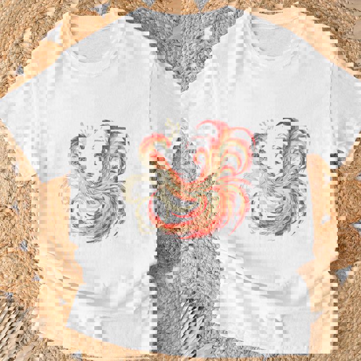朱雀 不死鳥 火の鳥 フェニックス 漢字 イラスト バックプリント Tシャツ 高齢者への贈り物