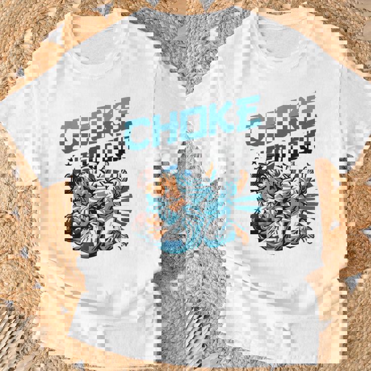 柔術 チョーク エムアウト 格闘技 柔術 Tシャツ 高齢者への贈り物