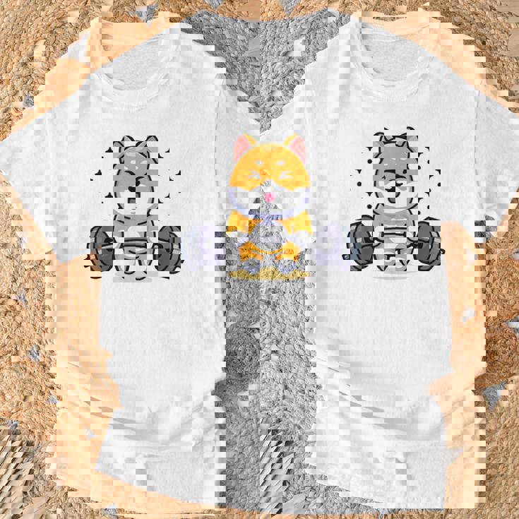 柴犬 イヌ 面白いtシャツ 犬 筋トレ 文字入り メンズ おもしろ 面白い 服 おもしろグッズ 文字 Tシャツ 高齢者への贈り物