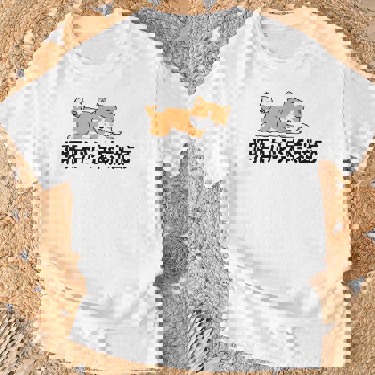 柴犬ファンにおすすめ！明日から頑張るデザイン Tシャツ 高齢者への贈り物