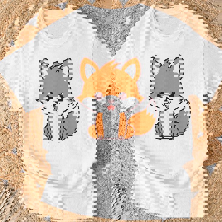 森のかわいい面白いキツネの子動物は小さなキツネが大好きです Tシャツ 高齢者への贈り物