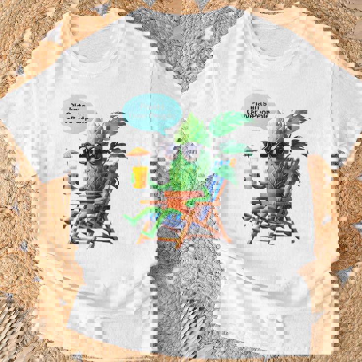 植物より人間 長袖tシャツ Tシャツ 高齢者への贈り物