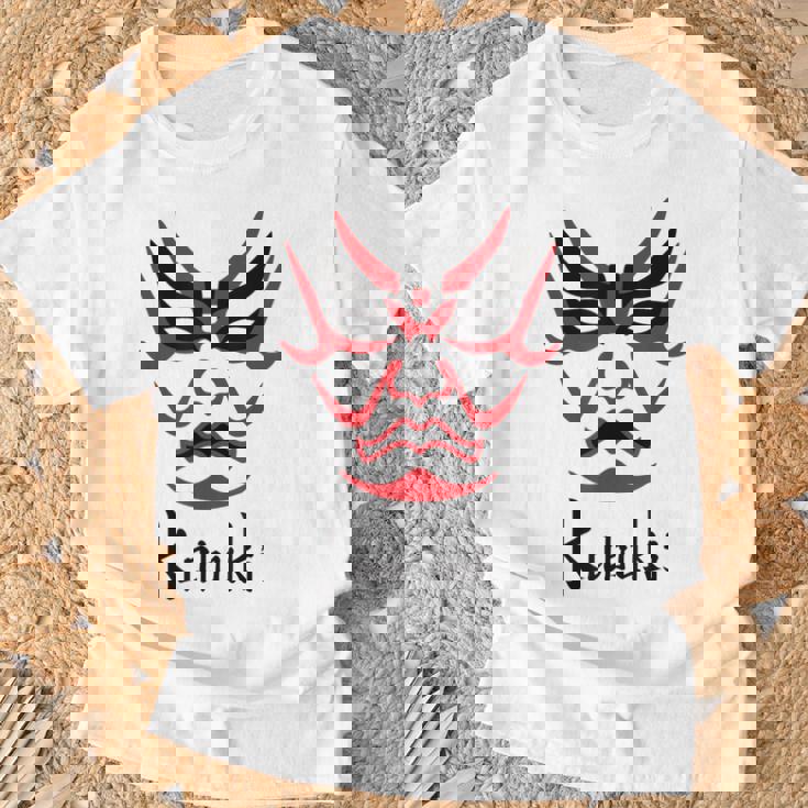 歌舞伎 日本の伝統芸能 隈取 化粧 京都 Tシャツ 高齢者への贈り物