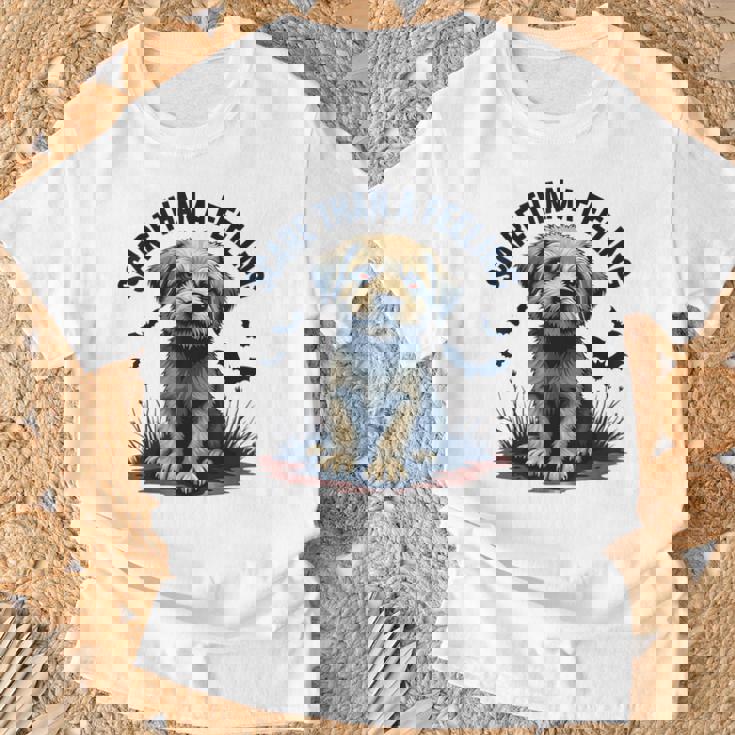 気持ちより怖い愛らしい子犬 Tシャツ 高齢者への贈り物