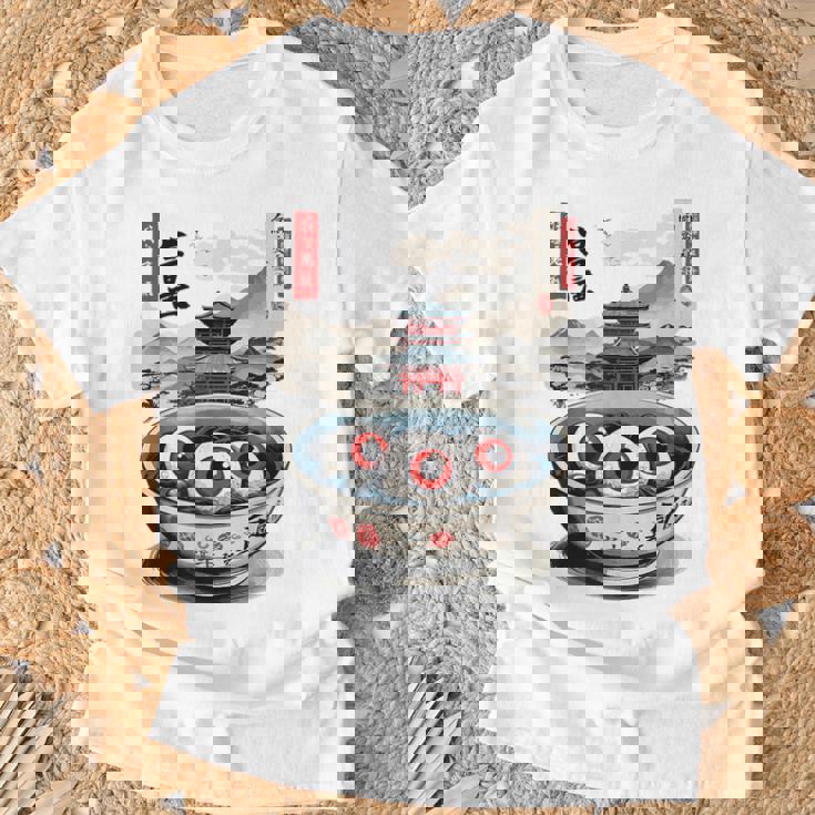 浮世絵ジャパン オカルトホラー ハロウィン 妖怪ラーメン エステ Tシャツ 高齢者への贈り物