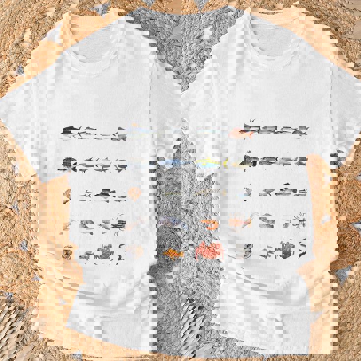 海鮮 ネタ 面白いtシャツ おもしろ 食べ物 文字入り メンズ 面白い 服 オリジナル グッズ 文字tシャツ プレゼント 長袖tシャツ Tシャツ 高齢者への贈り物