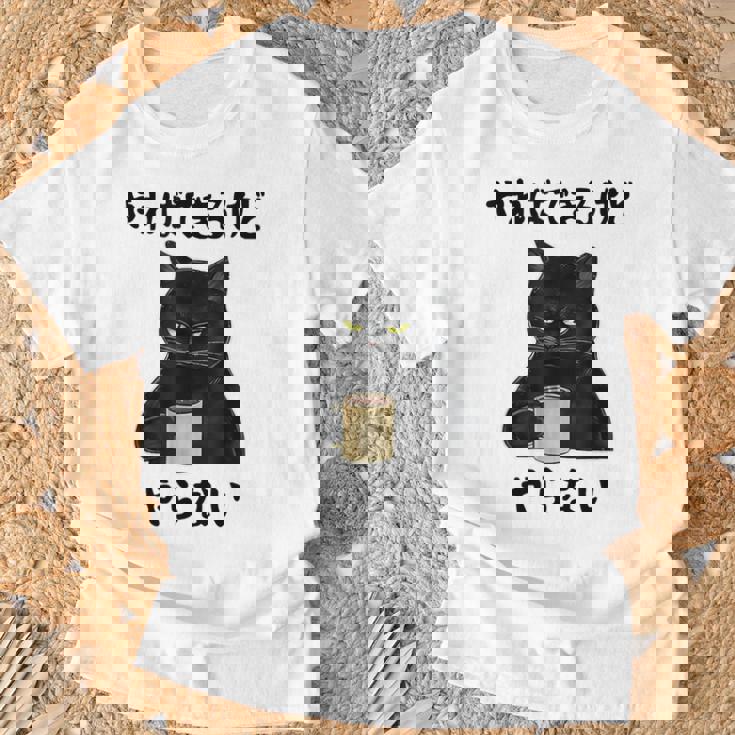 猫「やればできるけどやらない」文字入り おもしろ 筆文字 面白い 服 面白い Tシャツ 高齢者への贈り物