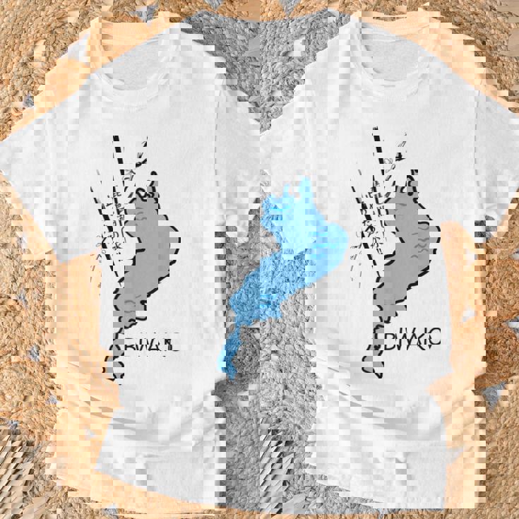 琵琶湖を止めようか大胆な日本のユーモア Tシャツ 高齢者への贈り物