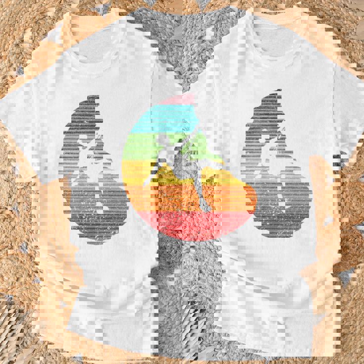 バックプリント 登山、ボルダリング、フリークライミングシルエット Tシャツ 高齢者への贈り物