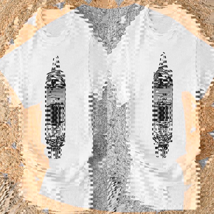 真空管デザイン・ヴィンテージ・アナログ・バルブ・アンプ、ギター Tシャツ 高齢者への贈り物