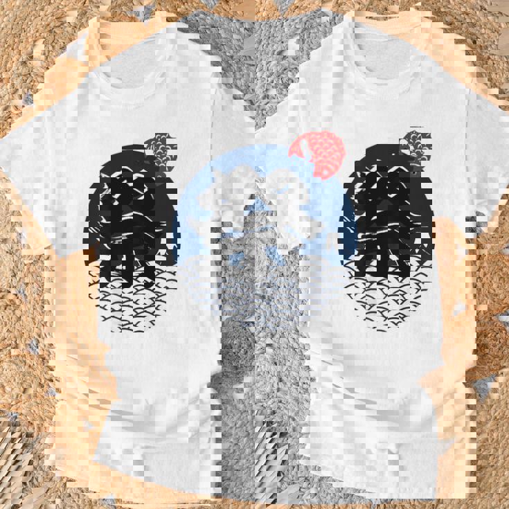 祭 まつり お祭り 海 富士山 鯛 夏祭り 秋祭り 花火大会 納涼まつり カジュアル はっぴのようなおもしろワッショイ Tシャツ 高齢者への贈り物