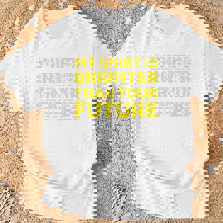 私のシャツはあなたの未来よりも明るい 長袖tシャツ Tシャツ 高齢者への贈り物