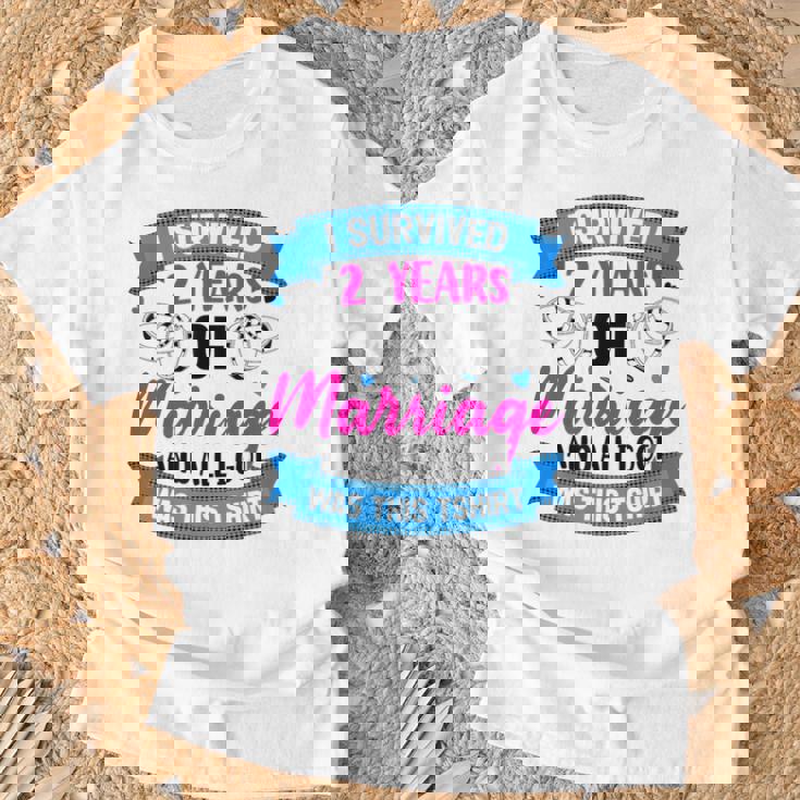 結婚2年 結婚2周年 Tシャツ 高齢者への贈り物