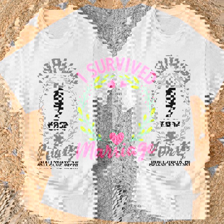 結婚9年 結婚9周年 Tシャツ 高齢者への贈り物