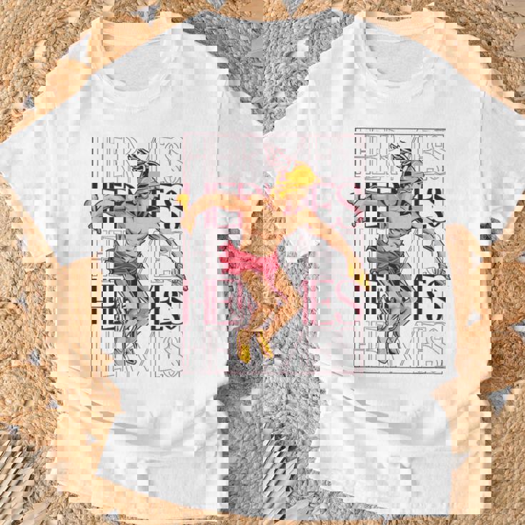 翼を持つ空飛ぶメッセンジャー エルメス Tシャツ 高齢者への贈り物