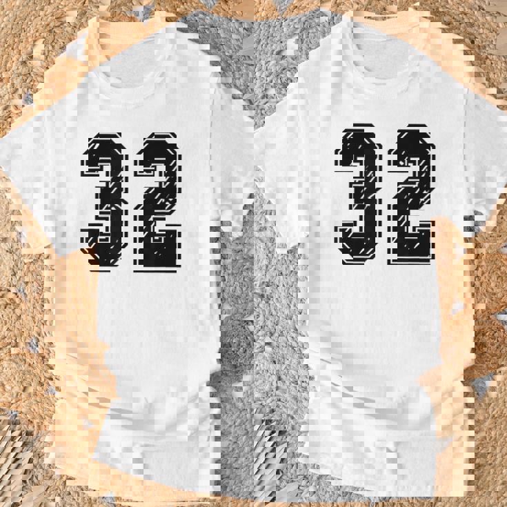 背番号 32 チーム短大スポーツ背番号付きユニフォーム Tシャツ 高齢者への贈り物