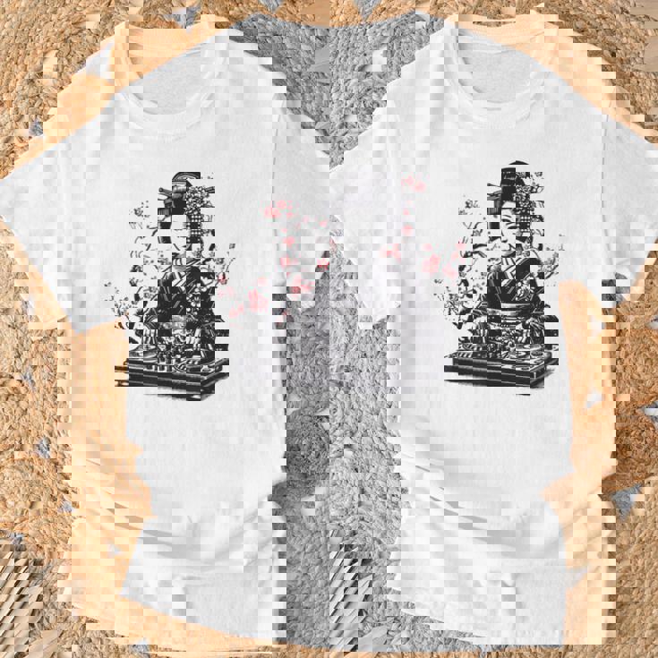 芸者 Dj 着物 和 美的 原宿 Tシャツ 高齢者への贈り物