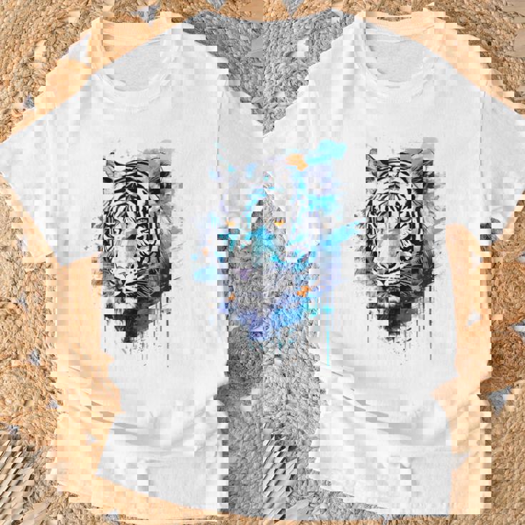 虎のアートワーク 動物園の動物 虎 Tシャツ 高齢者への贈り物