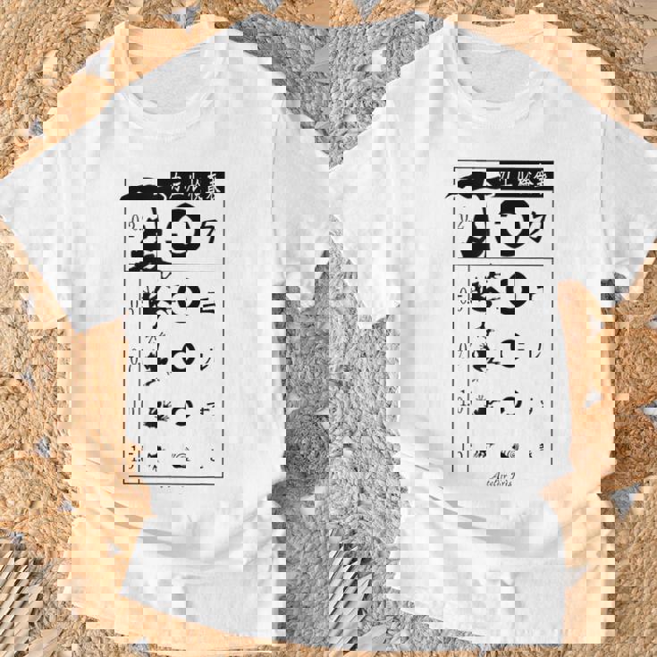 視力検査 おもしろ デザイン カエル Tシャツ 高齢者への贈り物