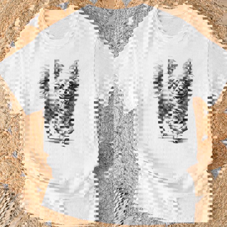 超かわいいチワワ フォトリアリスティック描画スタイル Tシャツ 高齢者への贈り物