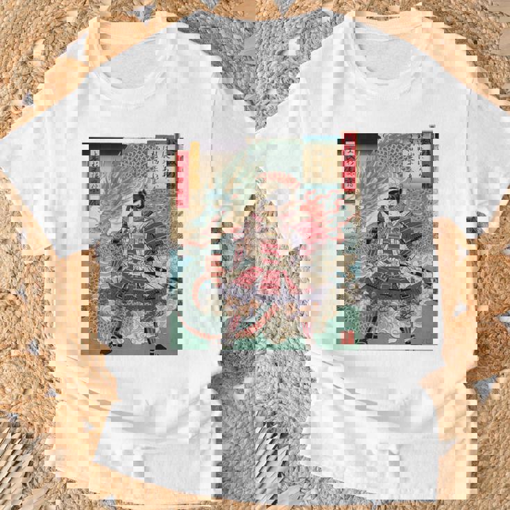 越後の龍 上杉謙信 長尾景虎 毘沙門天 軍神 バックプリント Tシャツ 高齢者への贈り物