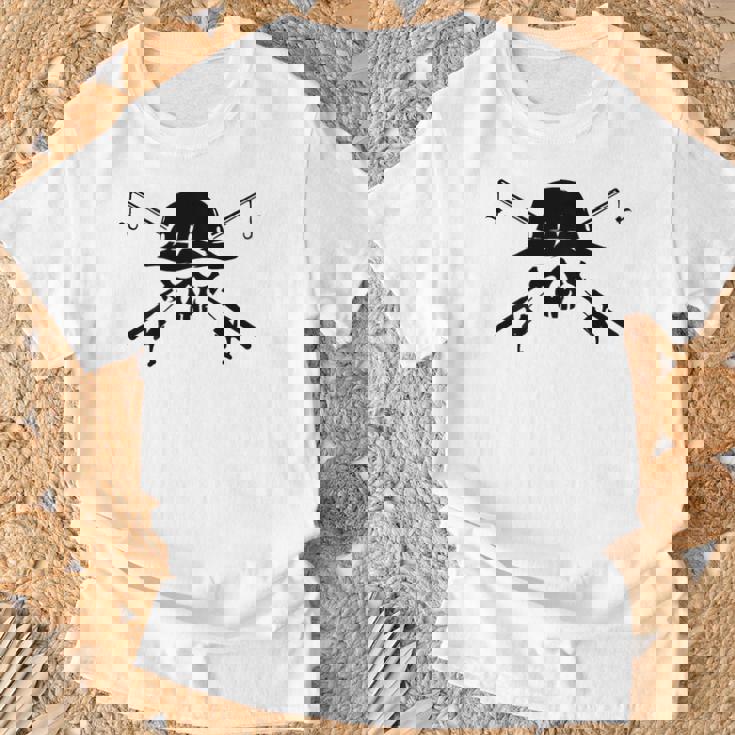 釣り帽子 釣り竿 スカル フィッシング バックプリント Tシャツ 高齢者への贈り物