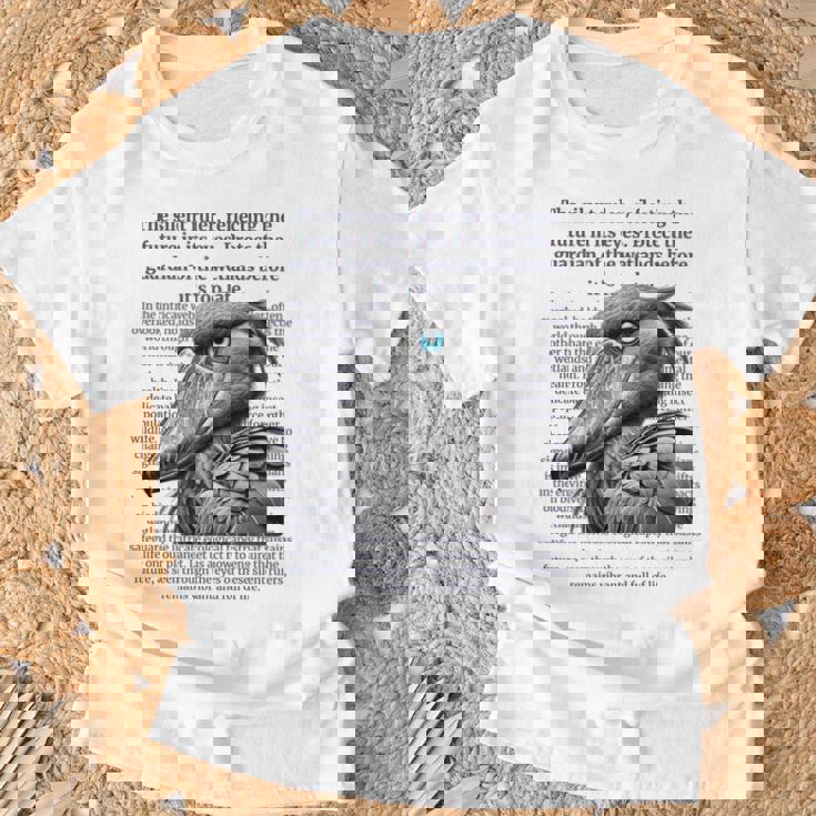 静かなる統治者 – ハシビロコウと湿地の守護 長袖tシャツ Tシャツ 高齢者への贈り物