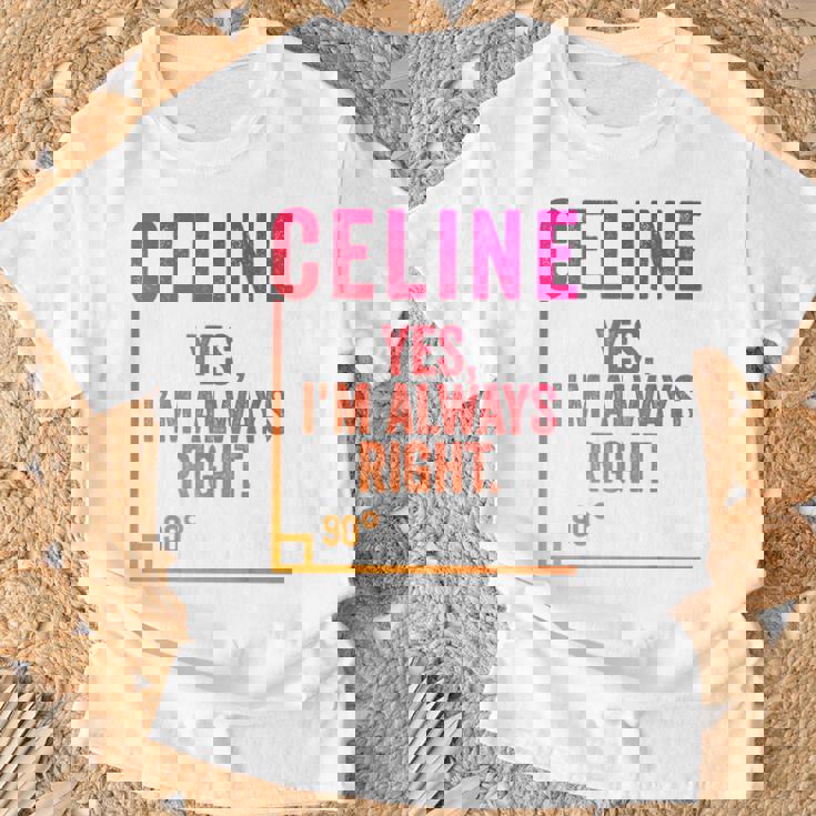 面白いセリーヌ 面白いセリーヌ 名前 誕生日シャツ ギフト Tシャツ 高齢者への贈り物