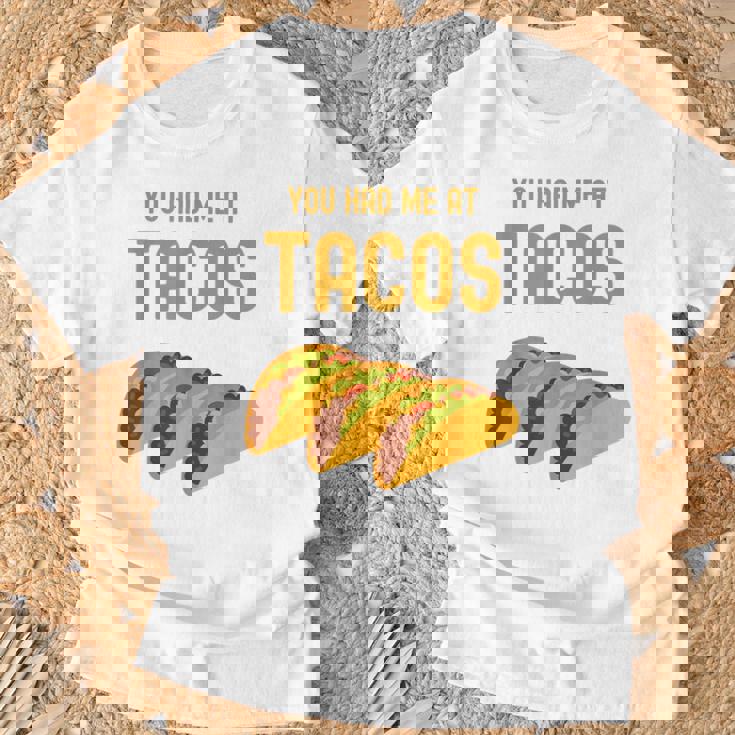 面白いタコス You Had Me At Tacos かわいい 愛らしいタコス フード Tシャツ 高齢者への贈り物