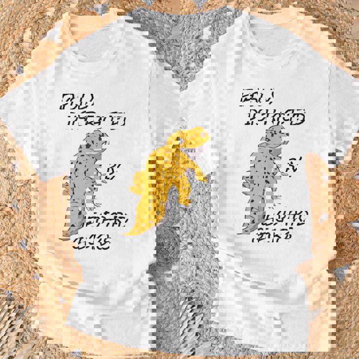 面白いヒョウモントカゲモドキ 発言するトカゲ 爬虫類 Tシャツ 高齢者への贈り物