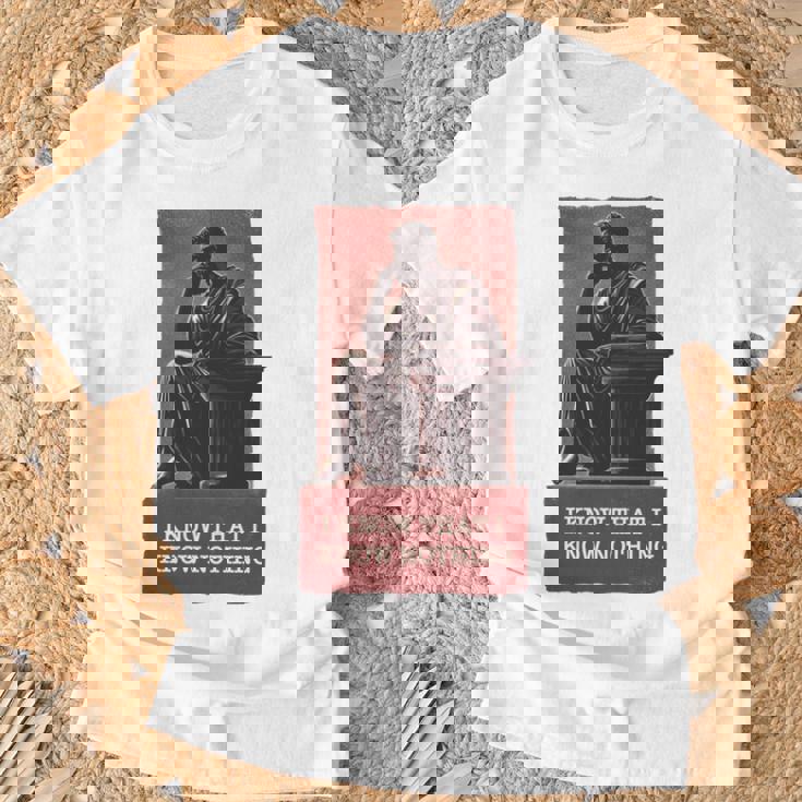 面白い哲学ギフト 哲学者のためのギリシャ語の引用 長袖tシャツ Tシャツ 高齢者への贈り物