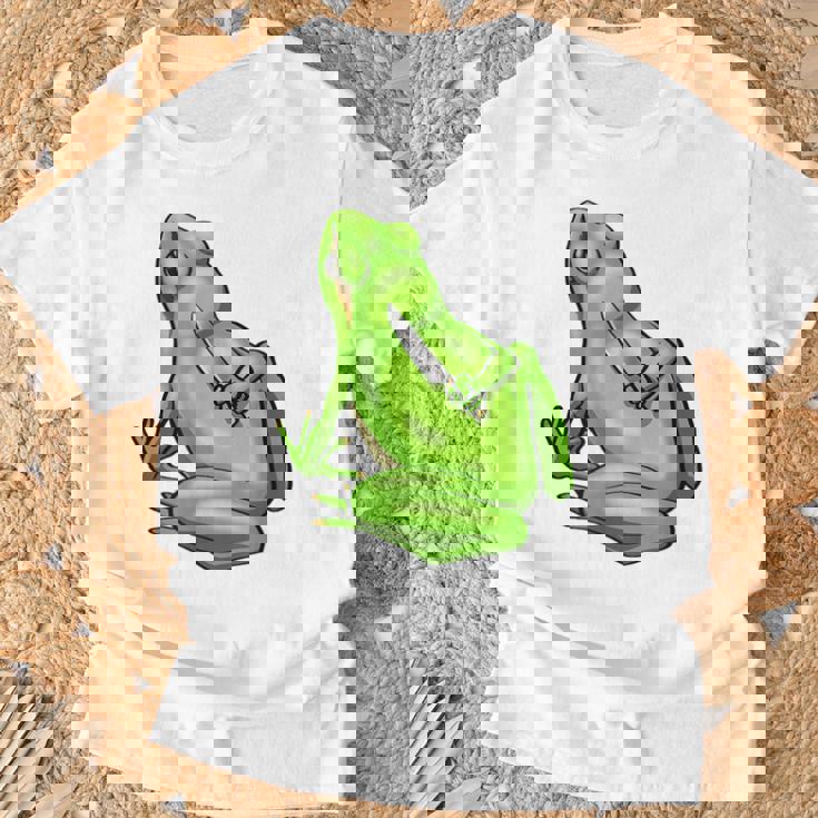 面白い邪悪なカエル サカラスティック 怒っているカエル かわいい 不機嫌な狂気 Tシャツ 高齢者への贈り物