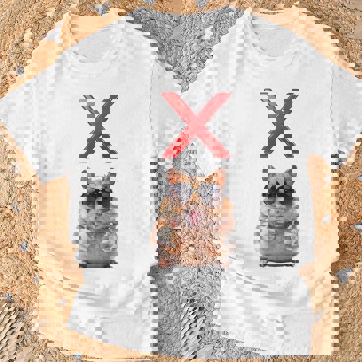 面白くて笑いたい人のためのxハムスター。 長袖tシャツ Tシャツ 高齢者への贈り物