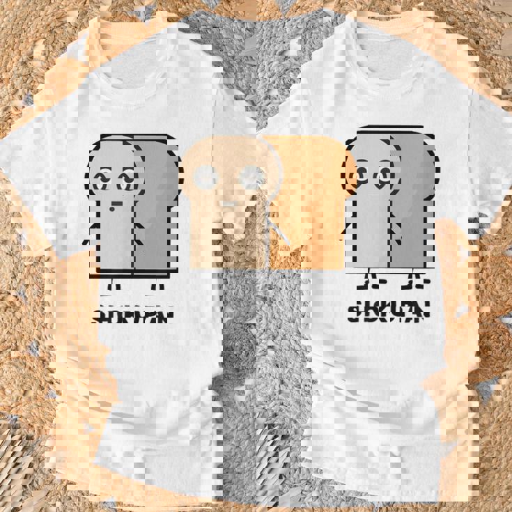 食パン 顔 イラスト かわいい おもしろ 面白い 簡単 シンプル ゆるい 食パン好き Tシャツ 高齢者への贈り物