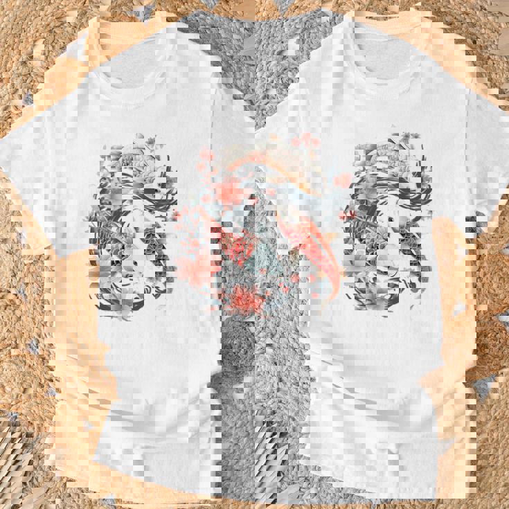 鯉 桜 長袖tシャツ Tシャツ 高齢者への贈り物