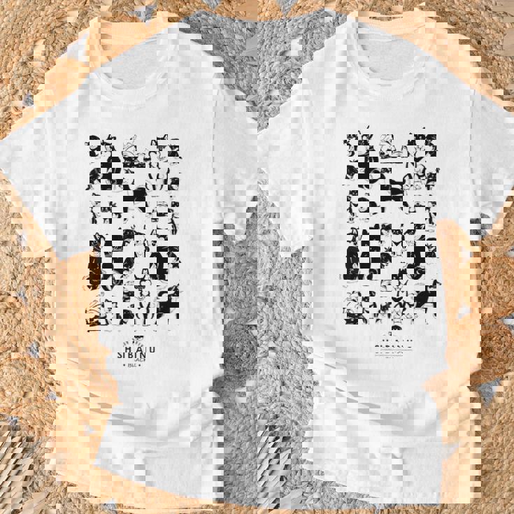 黒柴たくさん かわいい柴犬 柴犬イラスト Tシャツ 高齢者への贈り物