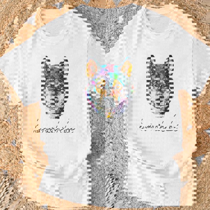 黒柴のグラフィックデザイン Tシャツ 高齢者への贈り物