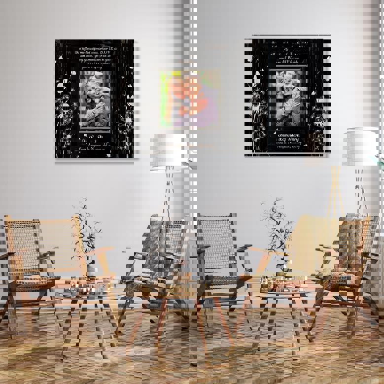 Personalized Loving Memory Mom Photo Frame Sign Canvas Art