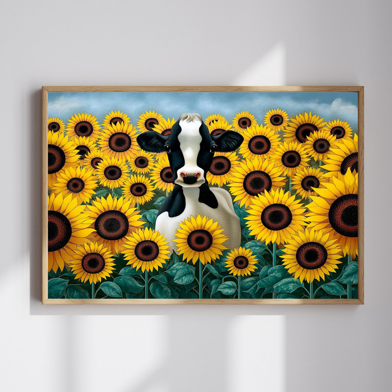 Sunflower canvas wall art featuring a lush cluster of golden blooms and green leaves, detailed to evoke a sunlit garden | Family Wall Decor