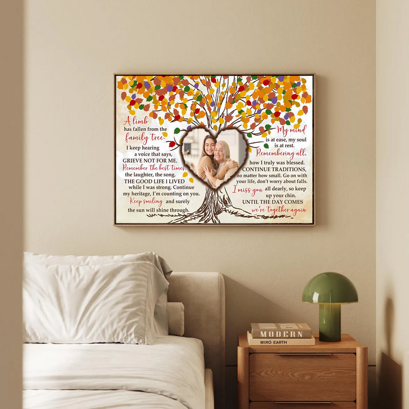 Personalized Family Tree Memorial Canvas - Photo & Poem Tribute Personalized Family Tree Memorial Canvas - Photo & Poem Tribute