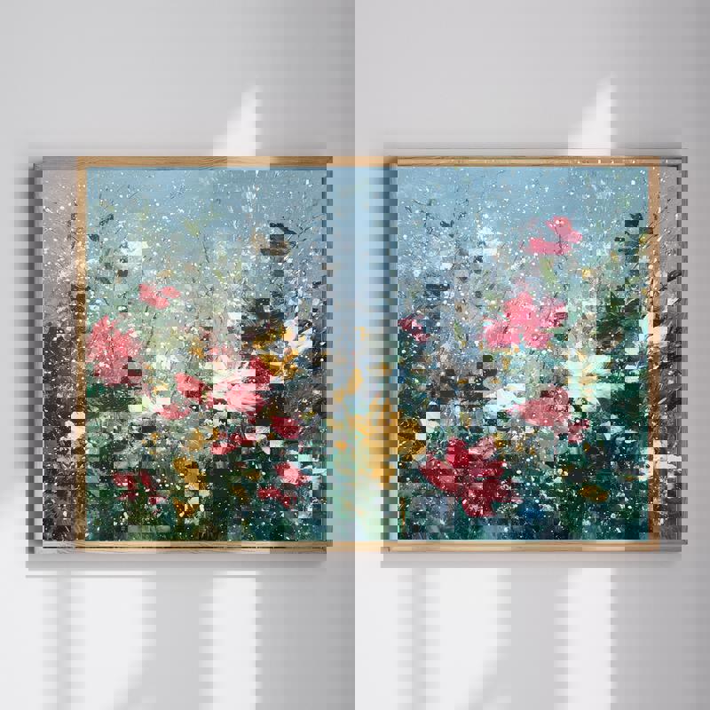Holiday Bloom – Festive Garden Bathroom Decoration Canvas Wall Art | Familywalldecor